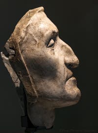 Dante Alighieri's Funeral Mask at Palazzo Vecchio in Florence in Italy