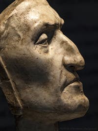 Dante Alighieri's Funeral Mask at Palazzo Vecchio in Florence in Italy