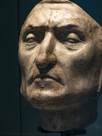 Dante Alighieri's Funeral Mask at Palazzo Vecchio in Florence in Italy